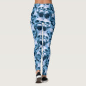 Blauer Skulls Leggings (Rückseite)