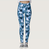 Blauer Skulls Leggings (Vorderseite)