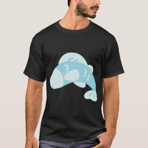 Blauer Smiley-Fisch T-Shirt