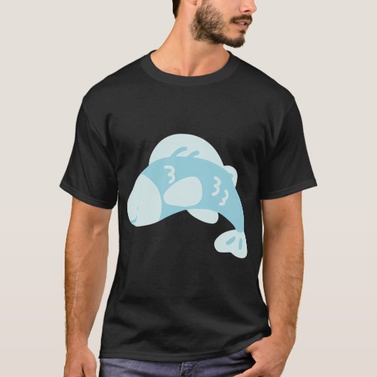 Blauer Smiley-Fisch T-Shirt (Vorderseite)