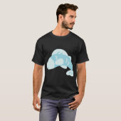 Blauer Smiley-Fisch T-Shirt (Vorne ganz)