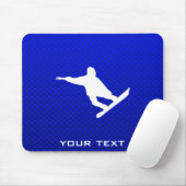 Blauer Snowboarding Mousepad (Mit Mouse)