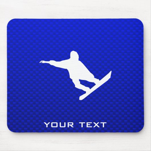 Blauer Snowboarding Mousepad (Vorne)
