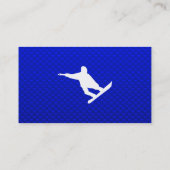 Blauer Snowboarding Visitenkarte (Rückseite)