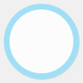 Blauer, solider Farbstreifen Runder Aufkleber (Vorderseite)