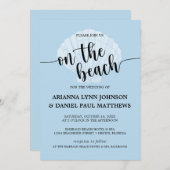 Blauer Sommer am Strand Einladung (Vorne/Hinten)