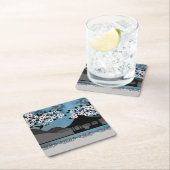 Blauer Sommer Asien Rechteckiger Pappuntersetzer (Vor Ort)