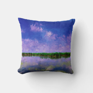 Blauer Sommer Himmel und Wasser Kissen