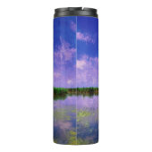 Blauer Sommer Himmel und Wasser Thermosbecher (Rückseite)