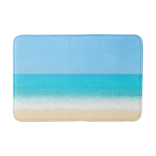 Blauer Sommerstrand Badematte (Vorderseite)