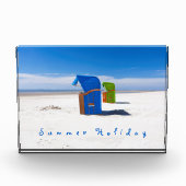 Blauer Sommerurlaub Foto mit Text (Vorderseite)