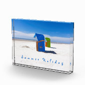 Blauer Sommerurlaub Foto mit Text (Rechts)