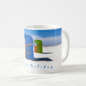 Blauer Sommerurlaub Foto mit Text Kaffeetasse (VorderseiteRechts)