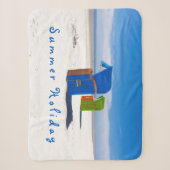 Blauer Sommerurlaub Foto mit Text Sherpadecke (Vorderseite)