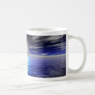 Blauer Sonnenaufgang Kaffeetasse