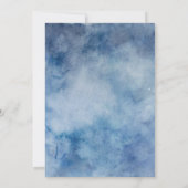 Blauer Sonnenblume Hochzeit der Rustikalen Flora Einladung (Rückseite)