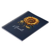 Blauer Sonnenblume Notizblock (Linke Seite)