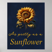 Blauer Sonnenblume Poster (Vorne)