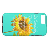 Blauer Sonnenblume Telefonkasten Case-Mate iPhone Hülle (Rückseite (Horizontal))