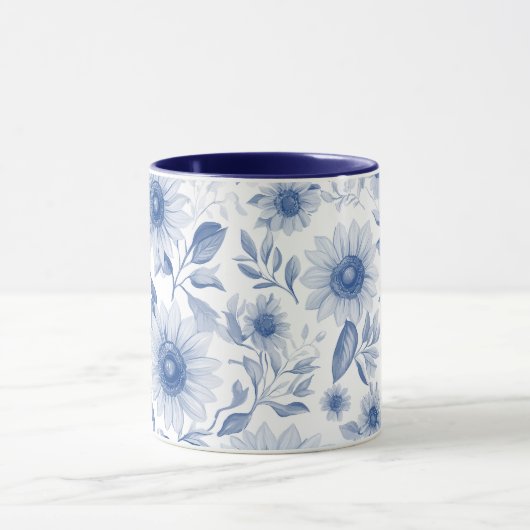 Blauer Sonnenblumen Tasse (Zentrum)