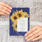 Blauer Sonnenblumengedanken, Hochzeit des Landes Einladung