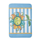 Blauer Sonnenblumenmatte Badematte (Vorderseite Vertikal)