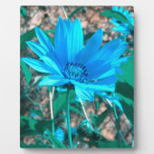 Blauer Sonnenblumenschild Foto Fotoplatte (Vorderseite)