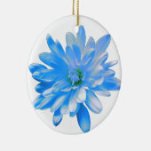 Blauer Sonnenschein, Zinnie, Sonnenblumen Keramik Ornament (Rechts)