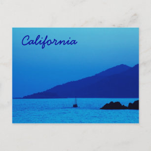 Blauer Sonnenuntergang in Kalifornien und Postkart Postkarte