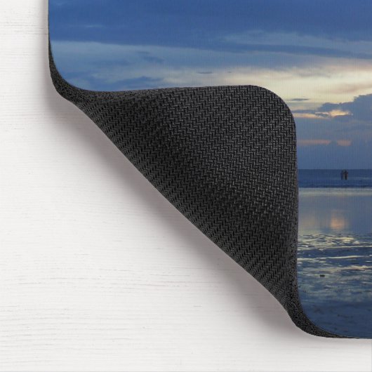 Blauer Sonnenuntergang Mousepad (Ecke)