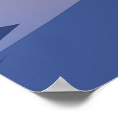 Blauer Sonnenuntergang Poster (Ecke)