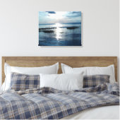 Blauer Sonnenuntergang über Cape Cod Beach Leinwanddruck (Insitu (Schlafzimmer))