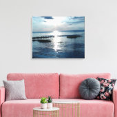 Blauer Sonnenuntergang über Cape Cod Beach Leinwanddruck (Insitu (Wohnzimmer))
