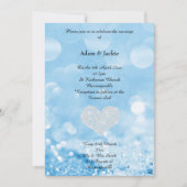 BLAUER SPARKLE BOKEH BABELDRUCKERINVITATION EINLADUNG (Vorderseite)
