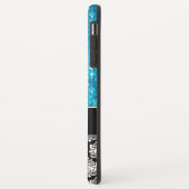 Blauer Sparkle-Glitzer, Damask, Girly Mobile Case-Mate iPhone Hülle (Hinten/Links)