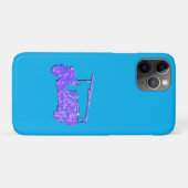 Blauer Sparkle-Vintager Feuerzug, Case-Mate iPhone Hülle (Rückseite (Horizontal))