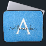 Blauer Sparkor und Glitzer Monogram Laptopschutzhülle<br><div class="desc">Baby Blue Sparkle und Glitzer Monogram Laptop Case. Dieser Fall kann so angepasst werden,  dass er Ihren Anfangs- und Vornamen enthält. Wenn Sie passende Artikel wünschen,  wenden Sie sich bitte an den Designer.</div>