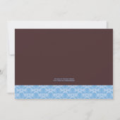 Blauer Spaziergänger mit Einladung (Rückseite)