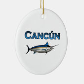 Blauer Speerfisch Cancun Keramikornament (Rechts)