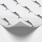 Blauer Speerfisch Geschenkpapier (Ecke)