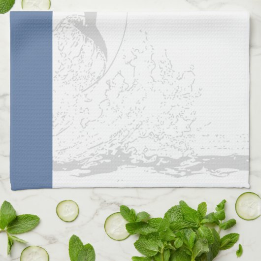 Blauer Speerfisch, Geschirrtuch (Gefaltet)