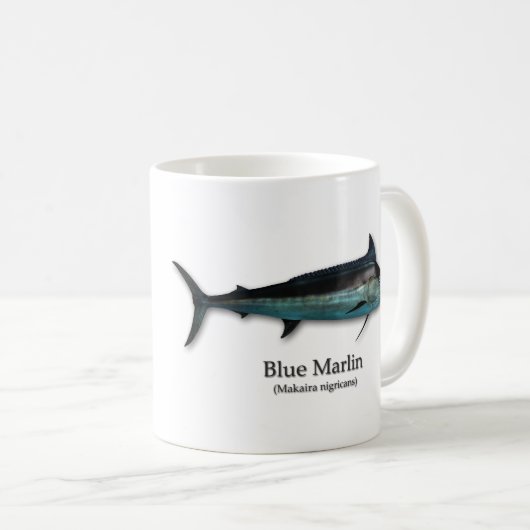 Blauer Speerfisch Kaffeetasse (VorderseiteRechts)