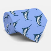 Blauer Speerfisch Krawatte (Gerollt)
