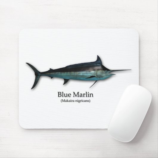 Blauer Speerfisch Mousepad (Mit Mouse)