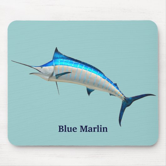 Blauer Speerfisch Mousepad (Vorne)