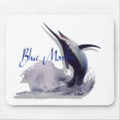 blauer Speerfisch Mousepad (Vorne)
