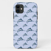 Blauer Speerfisch-Muster Case-Mate iPhone Hülle (Rückseite)