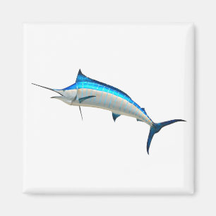Blauer Speerfisch-Sportfisch Magnet