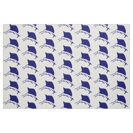 Blauer Speerfisch Stoff (Fat Quarter (45,7 x 55,9 cm))
