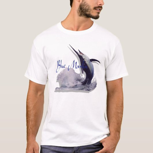 blauer Speerfisch T-Shirt (Vorderseite)